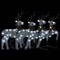 vidaXL Renos de Navidad 4 unidades 80 LED plateado vidaXL Renos de Navidad 4 unidades 80 LED plateado
