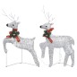 vidaXL Renos de Navidad 4 unidades 80 LED plateado vidaXL Renos de Navidad 4 unidades 80 LED plateado