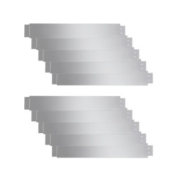 vidaXL Set 10 paneles divisorios flexibles de acero galvanizado 100x14 cm