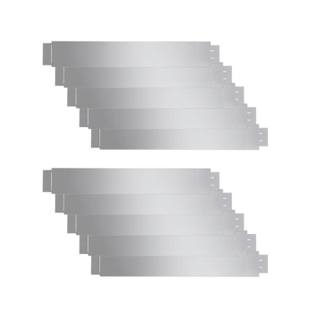 vidaXL Set 10 paneles divisorios flexibles de acero galvanizado 100x14 cm