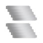 vidaXL Set 10 paneles divisorios flexibles de acero galvanizado 100x14 cm