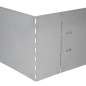 vidaXL Set 10 paneles divisorios flexibles de acero galvanizado 100x14 cm