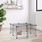 vidaXL Jaula para mascotas de 12 paneles puerta acero negro 35x35cm vidaXL Jaula para mascotas de 12 paneles puerta acero negro 35x35cm