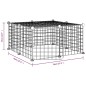 vidaXL Jaula para mascotas de 12 paneles puerta acero negro 35x35cm vidaXL Jaula para mascotas de 12 paneles puerta acero negro 35x35cm
