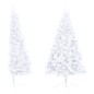vidaXL Medio árbol de Navidad con luces y bolas blanco 150 cm vidaXL Medio árbol de Navidad con luces y bolas blanco 150 cm