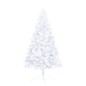 vidaXL Medio árbol de Navidad con luces y bolas blanco 150 cm vidaXL Medio árbol de Navidad con luces y bolas blanco 150 cm