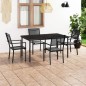vidaXL Juego de comedor para jardín 5 piezas acero vidaXL Juego de comedor para jardín 5 piezas acero