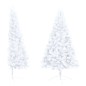 vidaXL Medio árbol de Navidad con luces y bolas blanco 180 cm vidaXL Medio árbol de Navidad con luces y bolas blanco 180 cm