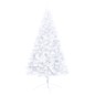 vidaXL Medio árbol de Navidad con luces y bolas blanco 180 cm vidaXL Medio árbol de Navidad con luces y bolas blanco 180 cm