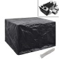 vidaXL Fundas muebles de jardín 2 uds 4 pers 8 ojales ratán 113x113cm vidaXL Fundas muebles de jardín 2 uds 4 pers 8 ojales ratán 113x113cm