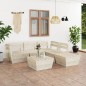 vidaXL Muebles de palets para jardín 6 pzas madera de abeto impregnada