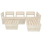 vidaXL Muebles de palets para jardín 6 pzas madera de abeto impregnada