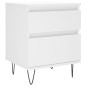 vidaXL Mesita de noche madera contrachapada blanco 40x35x50 cm vidaXL Mesita de noche madera contrachapada blanco 40x35x50 cm
