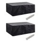 vidaXL Funda de muebles de jardín 2 uds set ratán 8 personas 8 ojales vidaXL Funda de muebles de jardín 2 uds set ratán 8 personas 8 ojales