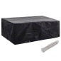 vidaXL Funda de muebles de jardín 2 uds set ratán 8 personas 8 ojales vidaXL Funda de muebles de jardín 2 uds set ratán 8 personas 8 ojales