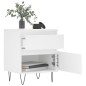 vidaXL Mesita de noche madera contrachapada blanco 40x35x50 cm vidaXL Mesita de noche madera contrachapada blanco 40x35x50 cm
