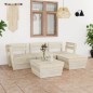 vidaXL Muebles de palets para jardín 5 pzas madera de abeto impregnada