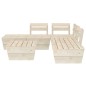 vidaXL Muebles de paléts para jardín 6 pzas madera de abeto impregnada