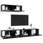 vidaXL Set de muebles de salón TV 3 pzas madera de ingeniería negro vidaXL Set de muebles de salón TV 3 pzas madera de ingeniería negro
