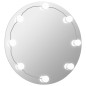 vidaXL Espejo de pared con luces LED redondo de vidrio