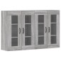 vidaXL Armarios de pared 2 uds madera de ingeniería gris Sonoma