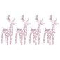 vidaXL Renos de Navidad 4 unidades 160 LEDs blanco cálido acrílico