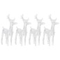 vidaXL Renos de Navidad 4 unidades 160 LEDs blanco cálido acrílico