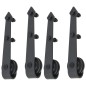 vidaXL Kit de herrajes de puertas correderas acero negro 2 uds 200 cm vidaXL Kit de herrajes de puertas correderas acero negro 2 uds 200 cm