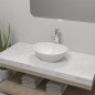 vidaXL Lavabo de baño con grifo mezclador cerámica ovalado blanco vidaXL Lavabo de baño con grifo mezclador cerámica ovalado blanco