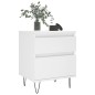vidaXL Mesita de noche madera contrachapada blanco 40x35x50 cm vidaXL Mesita de noche madera contrachapada blanco 40x35x50 cm