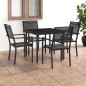 vidaXL Juego de comedor para jardín 5 piezas acero vidaXL Juego de comedor para jardín 5 piezas acero