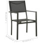 vidaXL Juego de comedor para jardín 5 piezas acero vidaXL Juego de comedor para jardín 5 piezas acero
