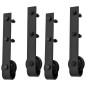vidaXL Kit de herrajes de puertas correderas acero negro 2 uds 200 cm vidaXL Kit de herrajes de puertas correderas acero negro 2 uds 200 cm