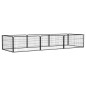vidaXL Jaula perros 8 paneles acero recubierto polvo negro 100x50 cm vidaXL Jaula perros 8 paneles acero recubierto polvo negro 100x50 cm