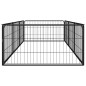 vidaXL Jaula perros 8 paneles acero recubierto polvo negro 100x50 cm vidaXL Jaula perros 8 paneles acero recubierto polvo negro 100x50 cm