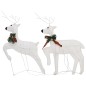 vidaXL Renos de Navidad 6 unidades 120 LED blanco vidaXL Renos de Navidad 6 unidades 120 LED blanco