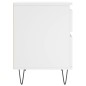 vidaXL Mesita de noche madera contrachapada blanco 40x35x50 cm vidaXL Mesita de noche madera contrachapada blanco 40x35x50 cm