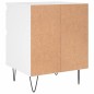 vidaXL Mesita de noche madera contrachapada blanco 40x35x50 cm vidaXL Mesita de noche madera contrachapada blanco 40x35x50 cm