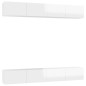vidaXL Muebles de salón 4 piezas blanco brillante 100x30x30 cm vidaXL Muebles de salón 4 piezas blanco brillante 100x30x30 cm