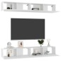 vidaXL Muebles de salón 4 piezas blanco brillante 100x30x30 cm vidaXL Muebles de salón 4 piezas blanco brillante 100x30x30 cm