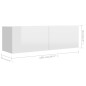 vidaXL Muebles de salón 4 piezas blanco brillante 100x30x30 cm vidaXL Muebles de salón 4 piezas blanco brillante 100x30x30 cm