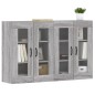 vidaXL Armarios de pared 2 uds madera de ingeniería gris Sonoma