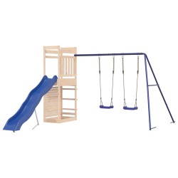 vidaXL Parque infantil de exterior madera maciza de pino