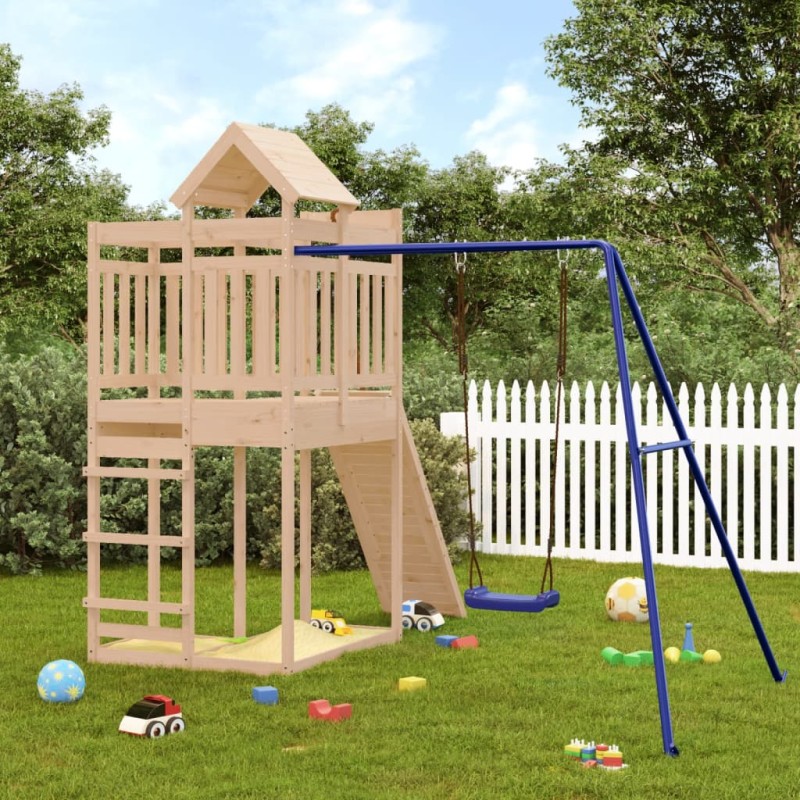 vidaXL Parque infantil de exterior madera maciza de pino vidaXL Parque infantil de exterior madera maciza de pino