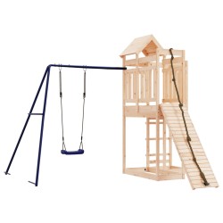 vidaXL Parque infantil de exterior madera maciza de pino