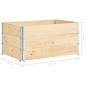 vidaXL Arriates de madera maciza de pino 3 unidades 80x120 cm vidaXL Arriates de madera maciza de pino 3 unidades 80x120 cm