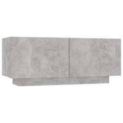vidaXL Mesita de noche madera de ingeniería gris hormigón 100x35x40 cm