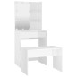 vidaXL Juego de tocador con LED madera contrachapada blanco brillante vidaXL Juego de tocador con LED madera contrachapada blanco brillante