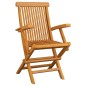 vidaXL Sillas de jardín plegables 4 unidades madera maciza de teca vidaXL Sillas de jardín plegables 4 unidades madera maciza de teca