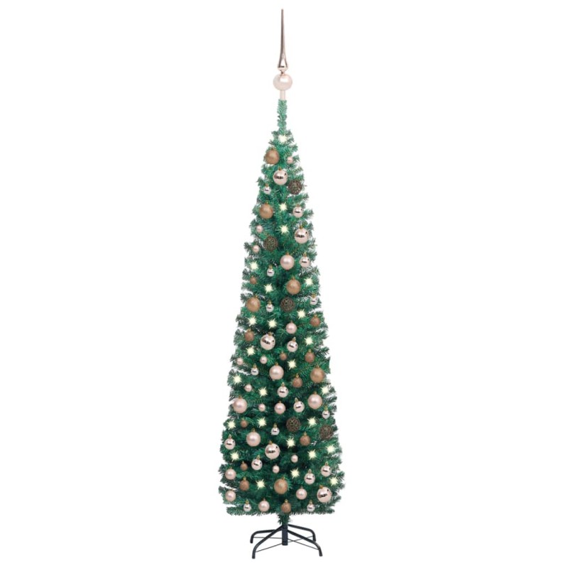 vidaXL Árbol de Navidad preiluminado con luces y bolas verde 240 cm vidaXL Árbol de Navidad preiluminado con luces y bolas verde 240 cm